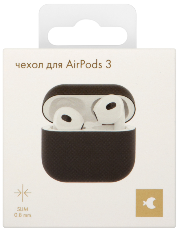 Чехол moonfish для AirPods 3, силикон, темно-серый