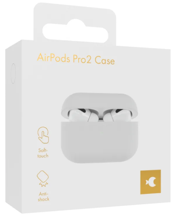 Чехол moonfish для AirPods Pro 2, силикон, белый