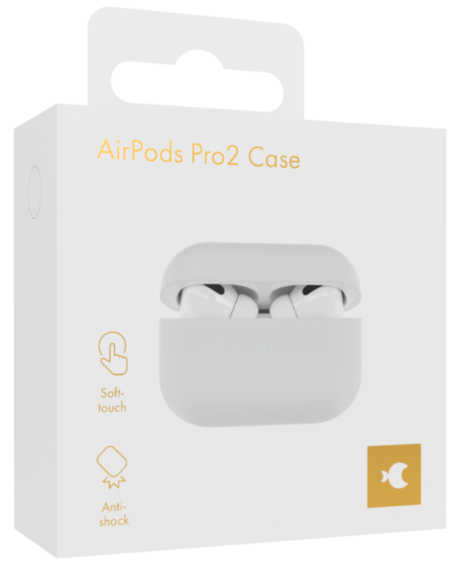 Чехол moonfish для AirPods Pro 2, силикон, белый