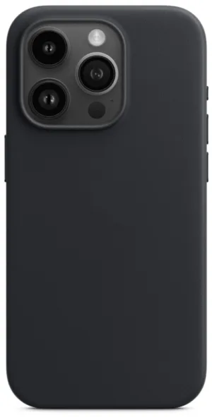 Чехол moonfish MagSafe для iPhone 15 Pro Max, кожа, черный