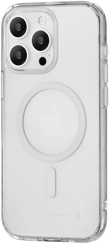 Чехол moonfish MagSafe для iPhone 15 Pro Max, поликарбонат, прозрачный