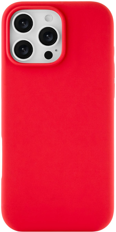 Чехол moonfish MagSafe для iPhone 16 Pro Max, силикон, soft-touch, красно-оранжевый