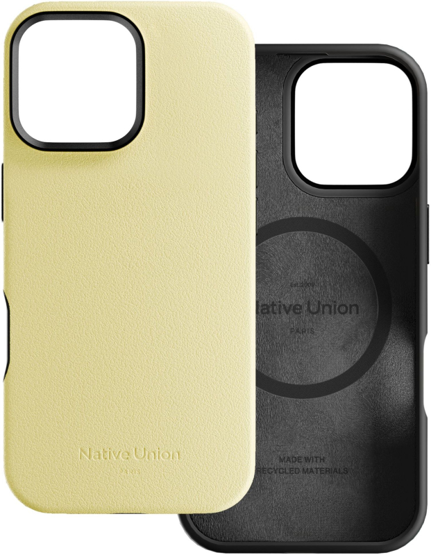 Чехол Native Union Active Case MagSafe для iPhone 16 Pro Max, лимонный