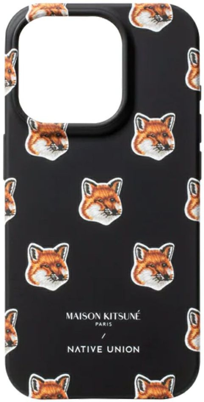 Чехол Native Union Maison Kitsune Fox Case для iPhone 15 Pro Magsafe, черный