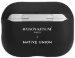 Чехол Native Union Maison Kitsune Fox для Airpods Pro 2, кожа, черный