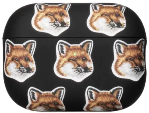 Чехол Native Union Maison Kitsune Fox для Airpods Pro 2, кожа, черный