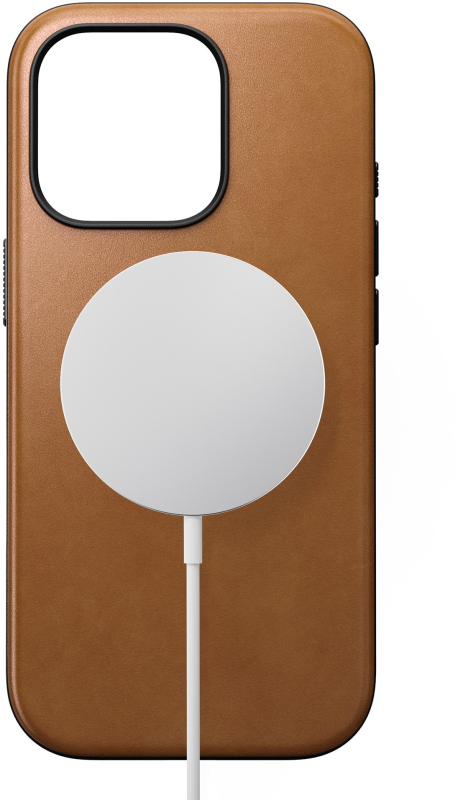 Чехол Nomad Modern Case MagSafe для iPhone 16 Pro, кожа, охра