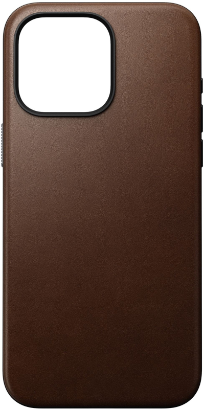 Чехол Nomad Modern Leather Case MagSafe для iPhone 15 Pro Max, кожа, коричневый