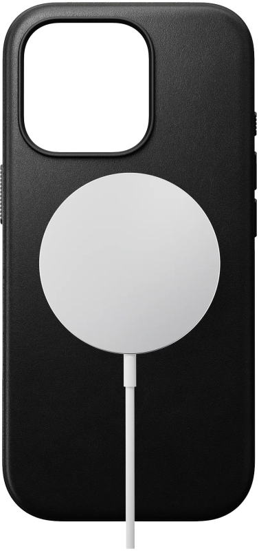 Чехол Nomad Modern MagSafe для iPhone 16 Pro, кожа, черный