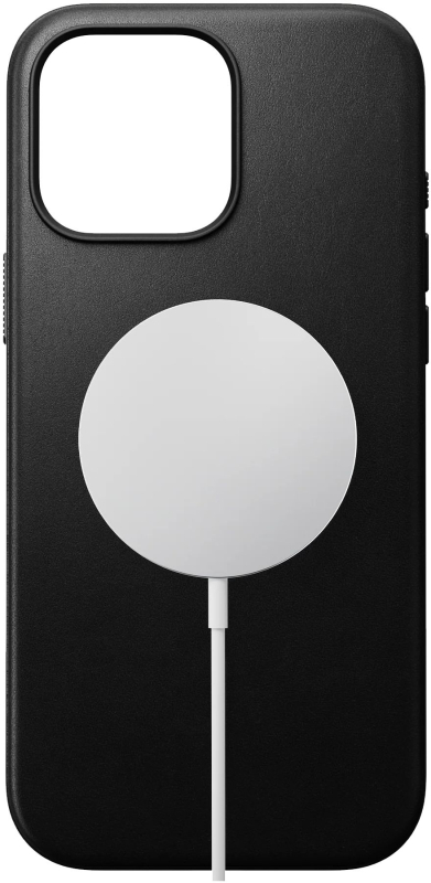 Чехол Nomad Modern MagSafe для iPhone 16 Pro Max, кожа, черный