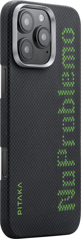 Чехол Pitaka Aries Tactile Woven Case NoProblemo MagSafe для iPhone 16 Pro, кевлар, черный
