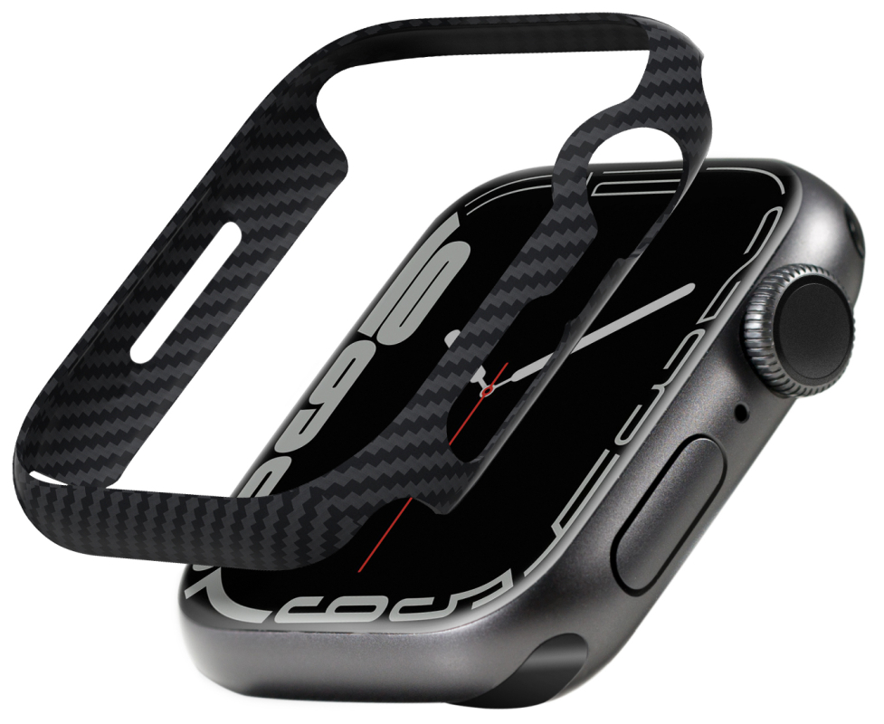 Чехол Pitaka для Apple Watch 45 мм, кевлар, черный