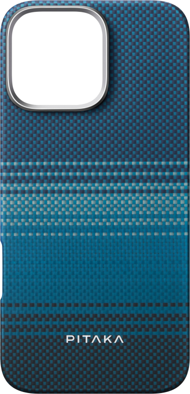 Чехол Pitaka Fusion Moonrise MagEZ Case 5 для iPhone 16 Pro Max, кевлар, синий
