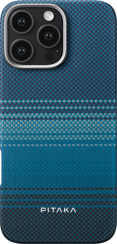 Чехол Pitaka Fusion Moonrise MagEZ Case 5 для iPhone 16 Pro Max, кевлар, синий