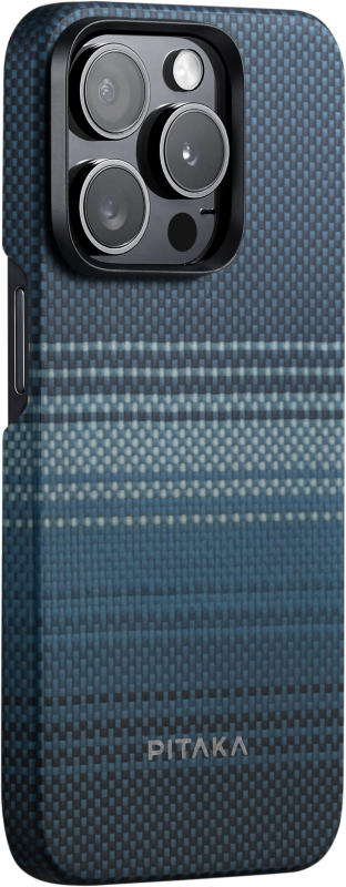 Чехол Pitaka Fusion Weaving MagEZ Case 5 для iPhone 15 Pro Max, кевлар, синий