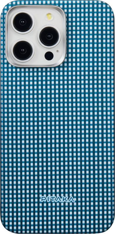 Чехол Pitaka Ice Sea MagEZ Case 5 для iPhone 15 Pro Max, кевлар, синий