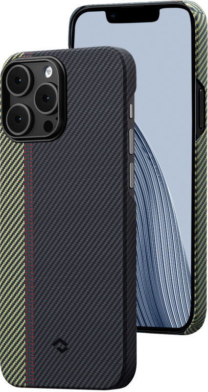 Чехол Pitaka MagEZ 3 Overture для iPhone 14 Pro Max, кевлар, черно-серый