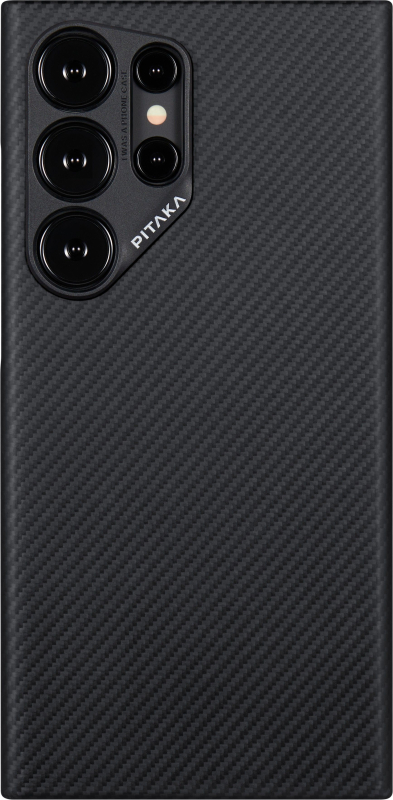Чехол Pitaka MagEZ 4 Case для Galaxy S24 Ultra, кевлар, черно-серый