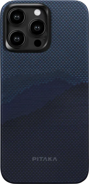 Чехол Pitaka MagEZ 4 StarPeak для iPhone 15 Pro, кевлар, синий