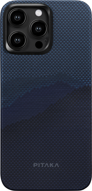 Чехол Pitaka MagEZ 4 StarPeak для iPhone 15 Pro, кевлар, синий