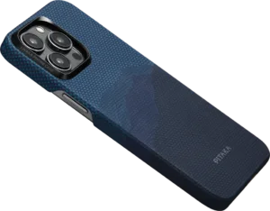 Чехол Pitaka MagEZ 4 StarPeak для iPhone 15 Pro, кевлар, синий