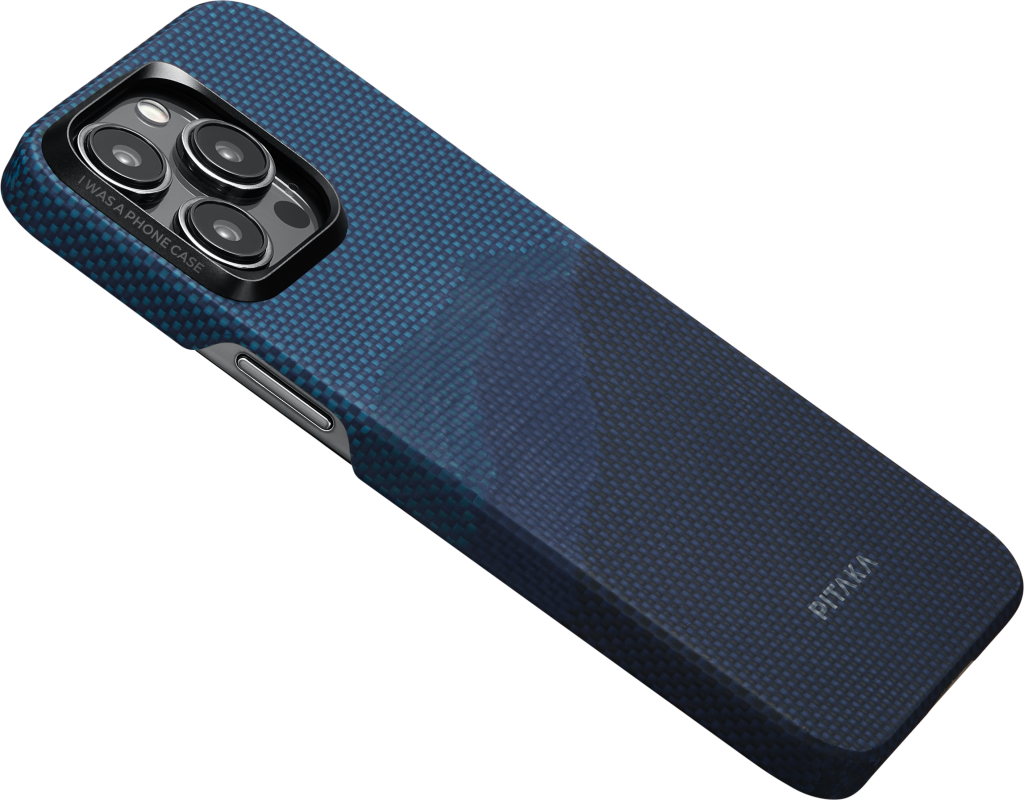 Чехол Pitaka MagEZ 4 StarPeak для iPhone 15 Pro, кевлар, синий