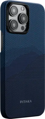 Чехол Pitaka MagEZ 4 StarPeak для iPhone 15 Pro Max, кевлар, синий