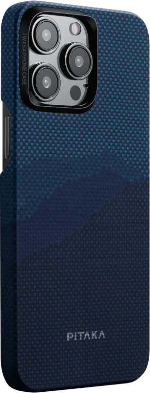 Чехол Pitaka MagEZ 4 StarPeak для iPhone 15 Pro Max, кевлар, синий