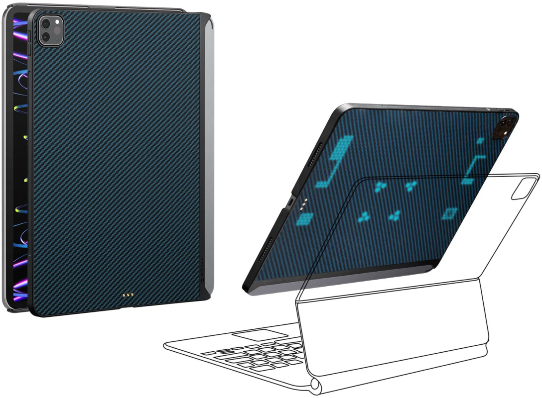 Чехол Pitaka MagEZ Case 2 для iPad Pro 12.9″ 2022/2021, сине-черный