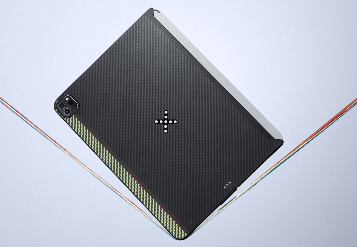 Чехол Pitaka MagEZ Case Pro с беспроводной зарядкой для iPad Pro 12.9″ 2022/2021, черно-серый