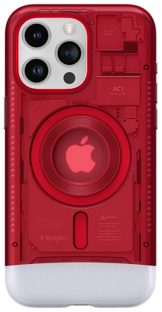 Чехол Spigen Classic C1 для iPhone 15 Pro Max, красный