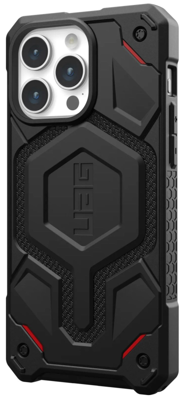 Чехол UAG Monarch Pro MagSafe для iPhone 15 Pro Max, черный кевлар