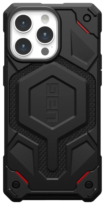 Чехол UAG Monarch Pro MagSafe для iPhone 15 Pro Max, черный кевлар