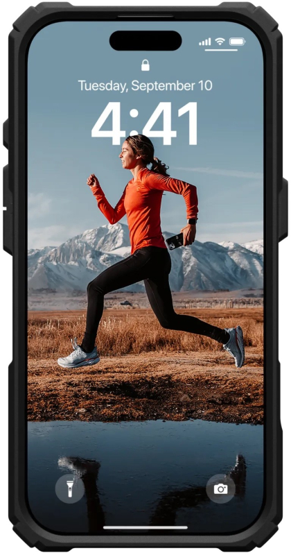 Чехол UAG Plasma XTE MagSafe для iPhone 16 Pro, черный+оранжевый