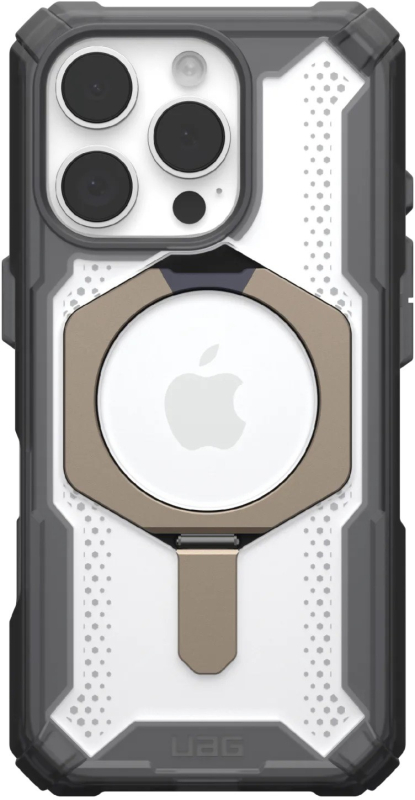 Чехол UAG Plasma XTE MagSafe для iPhone 16 Pro, пепельный+титановый