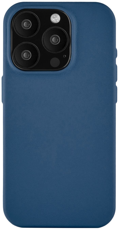 Чехол uBear Capital Leather Case для iPhone 15 Pro MagSafe, тёмно-синий