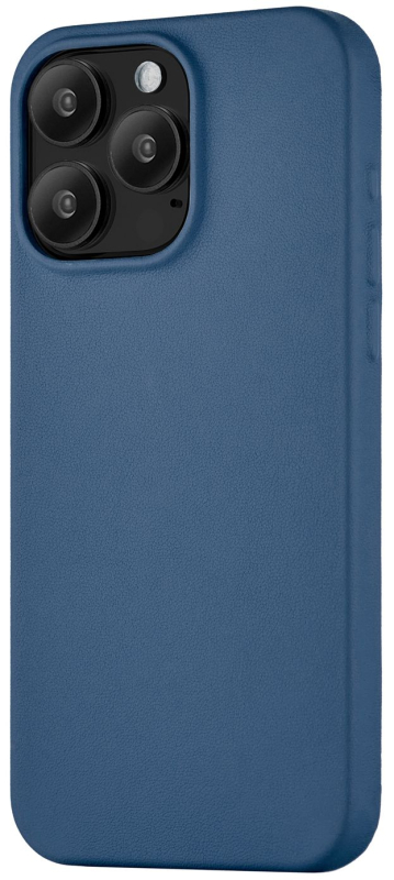 Чехол uBear Capital Leather Case для iPhone 15 Pro Max MagSafe, тёмно-синий