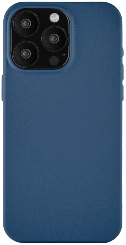 Чехол uBear Capital Leather Case для iPhone 15 Pro Max MagSafe, тёмно-синий
