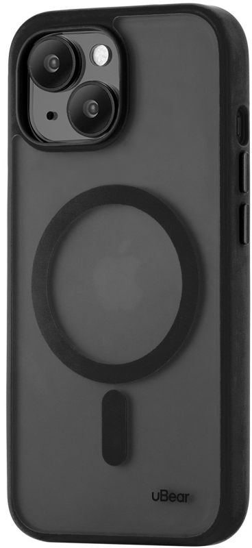 Чехол uBear Cloud Case MagSafe для iPhone 15, silk-touch, черный