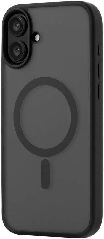 Чехол uBear Cloud Case MagSafe для iPhone 16 Plus, silk-touch, черный
