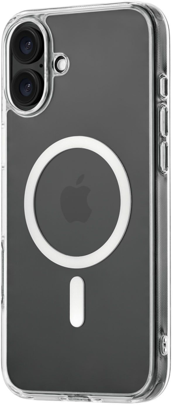 Чехол uBear Real Case MagSafe для iPhone 16 Plus, прозрачный