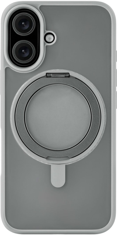 Чехол uBear Сlip 360 Case MagSafe для iPhone 16, silk-touch, серый