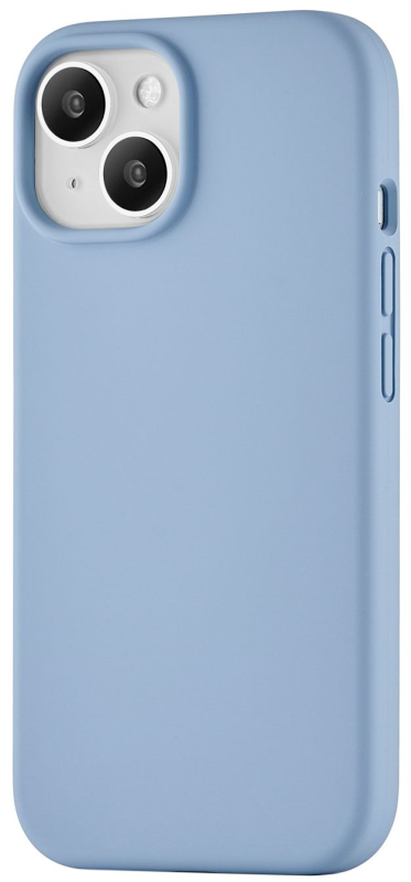Чехол uBear Touch Case для iPhone 15 MagSafe, soft-touch, голубой