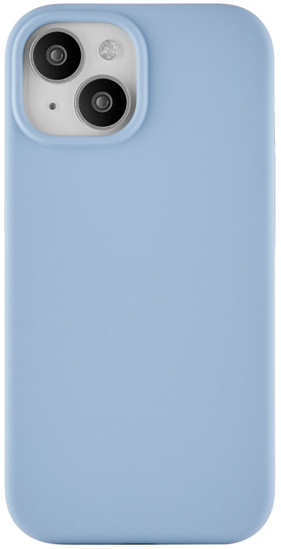Чехол uBear Touch Case для iPhone 15 MagSafe, soft-touch, голубой
