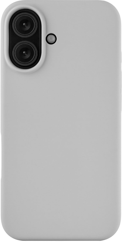 Чехол uBear Touch Case MagSafe для iPhone 16, soft-touch, светло-серый