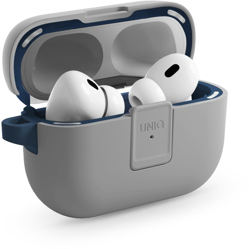 Чехол Uniq Clyde для AirPods Pro 2, темно-синий+серый