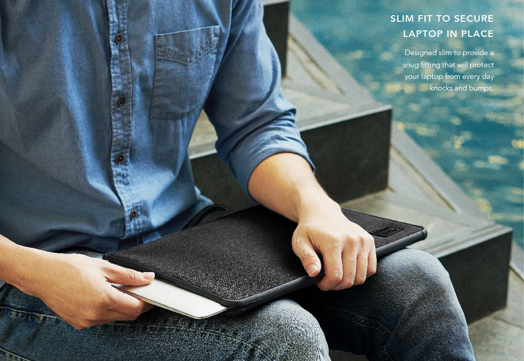 Чехол Uniq DFender Sleeve для Macbook Pro 13″(2016/2018), черный