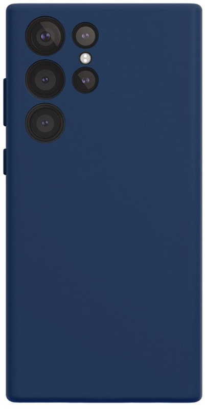 Чехол VLP для Galaxy S24 Ultra, силикон, темно-синий
