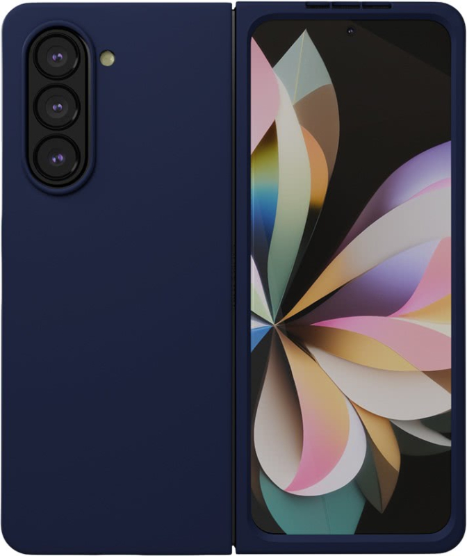 Чехол VLP Flex Case для Galaxy Z Fold5, полиуретан, синий