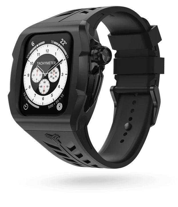 Чехол Y24 для Apple Watch 45 мм, сталь/силикон, черный